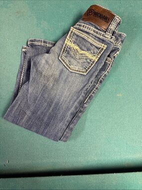 Rock & Republic Faded Blue Kids Skinny Jeans with Contrast Stitching